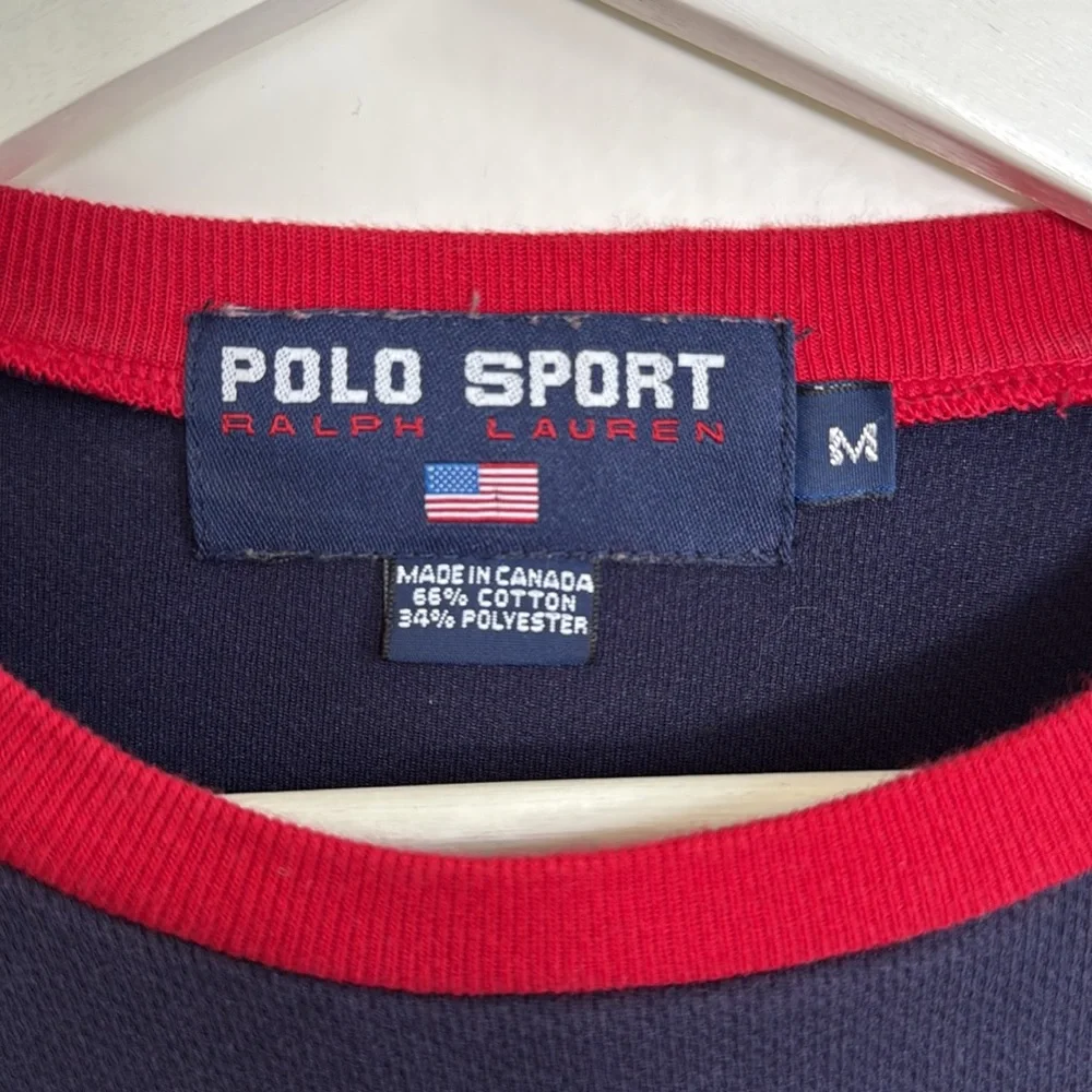 Vintage 90s Polo Sport Ralph Lauren Colorblock Shirt Men’s Medium